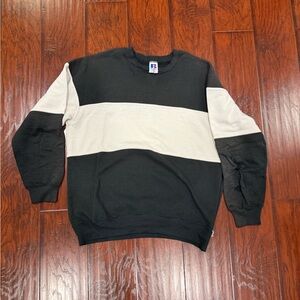 Russell athletic vintage Crewneck Sweater - Black and White XXL